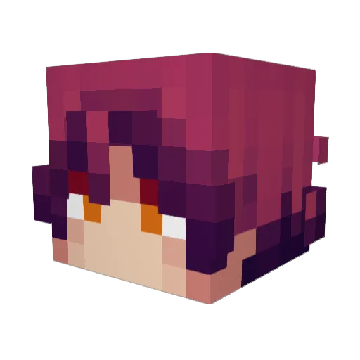 Pingulet_ Minecraft avatar head, 3D render