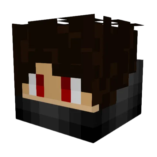Pingwann Minecraft avatar head, 3D render