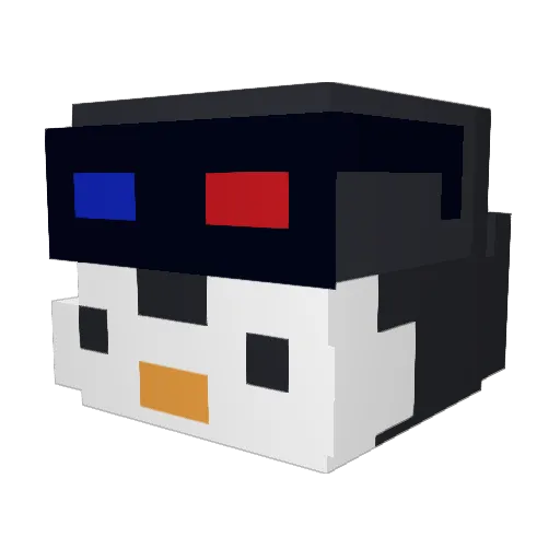 Pingwinek2050 Minecraft avatar head, 3D render