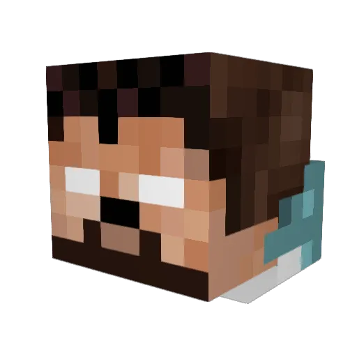 Pinhatti_Pedro Minecraft avatar head, 3D render