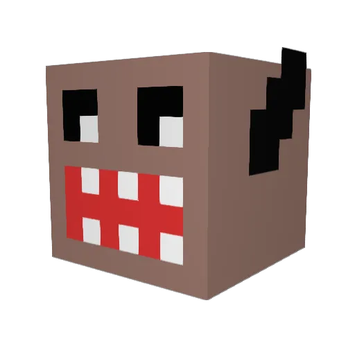 Pinhead5 Minecraft avatar head, 3D render