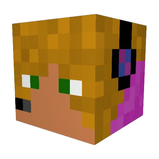 Pinhead890 Minecraft avatar head, 3D render