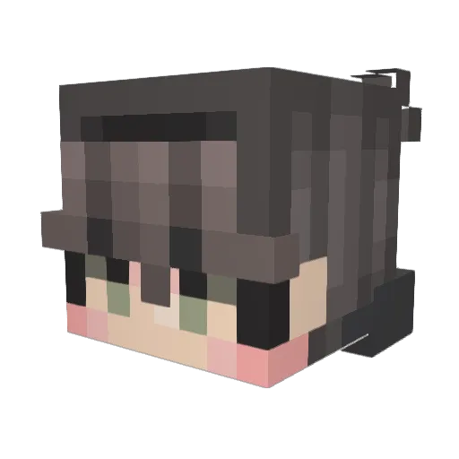 Pinho_09 Minecraft avatar head, 3D render