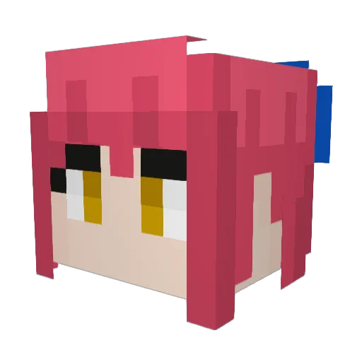 Piniass_ Minecraft avatar head, 3D render