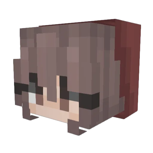 Pinjuri Minecraft avatar head, 3D render