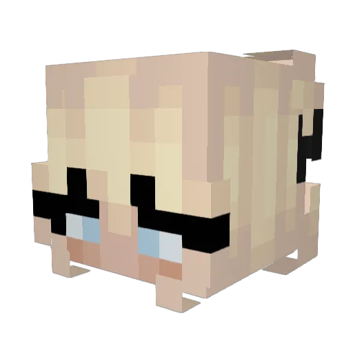 Pinjuskaa Minecraft avatar head, 3D render