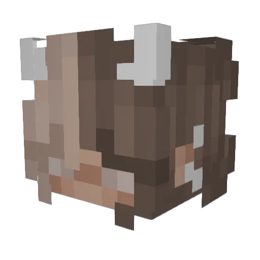 PinkBalenciaga Minecraft avatar head, 3D render