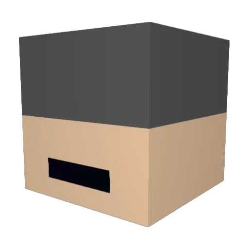 PinkBeanSoup Minecraft avatar head, 3D render