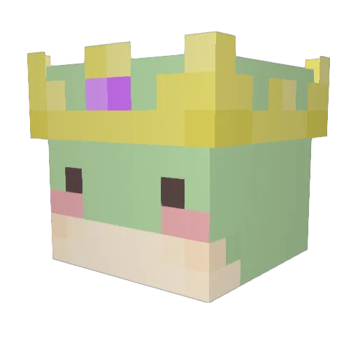 PinkBearCougar Minecraft avatar head, 3D render