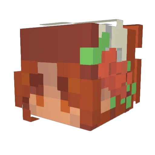 PinkBunny03 Minecraft avatar head, 3D render