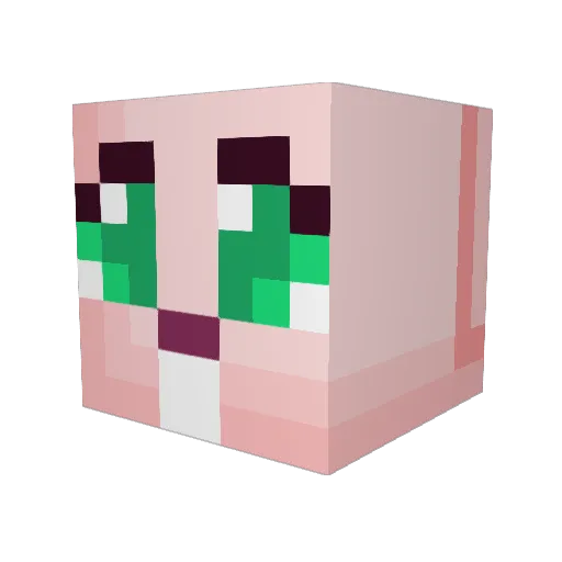 PinkBunny0902 Minecraft avatar head, 3D render
