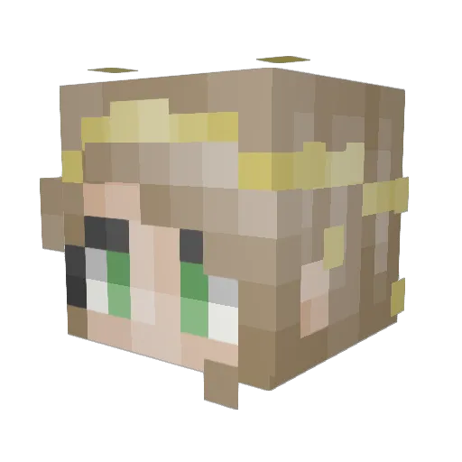 PinkBunny11 Minecraft avatar head, 3D render