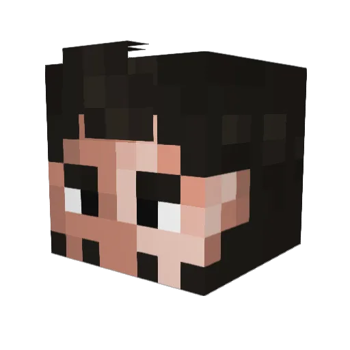 PinkCato Minecraft avatar head, 3D render