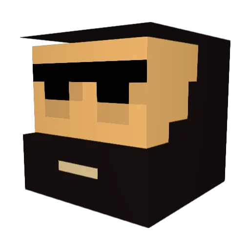 PinkCheese48 Minecraft avatar head, 3D render