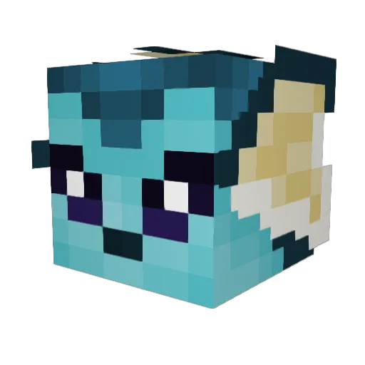 PinkChestNut Minecraft avatar head, 3D render