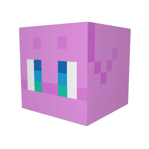 PinkCloudyBoi Minecraft avatar head, 3D render