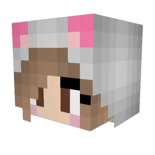 PinkCottonCandy0 Minecraft avatar head, 3D render