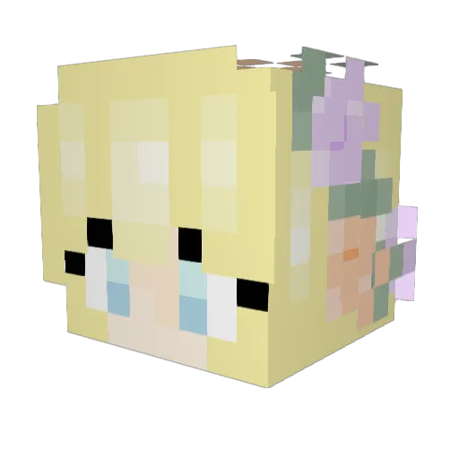 PinkDoor215794 Minecraft avatar head, 3D render