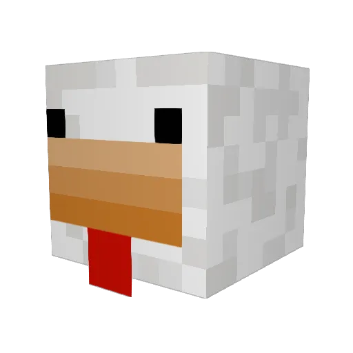 PinkDragonExp Minecraft avatar head, 3D render