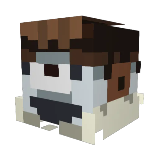PinkDva09 Minecraft avatar head, 3D render