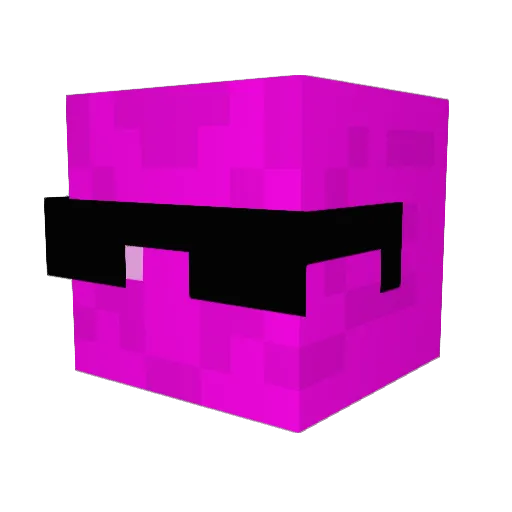 PinkEnder88 Minecraft avatar head, 3D render