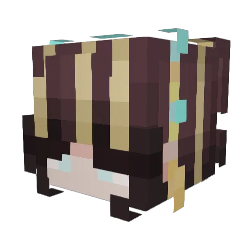 PinkEverlush Minecraft avatar head, 3D render