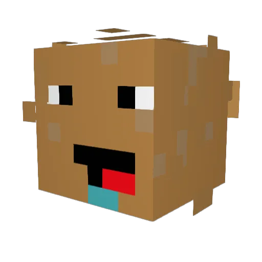 PinkEyeDemon Minecraft avatar head, 3D render
