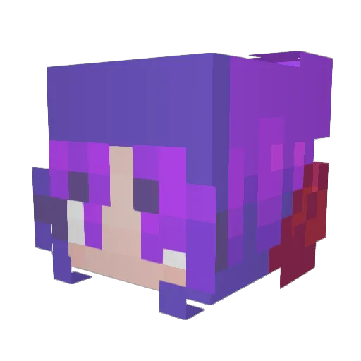 PinkFluffyGuy Minecraft avatar head, 3D render