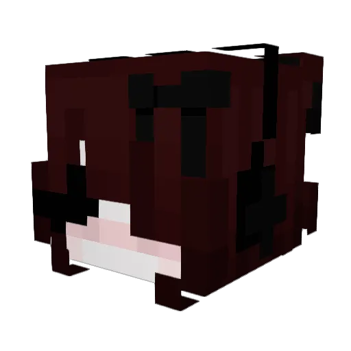 PinkGhost27 Minecraft avatar head, 3D render