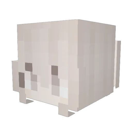 PinkHalo05 Minecraft avatar head, 3D render