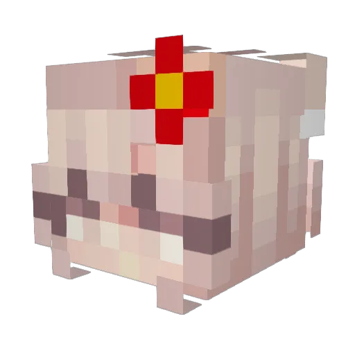 PinkIceChill Minecraft avatar head, 3D render