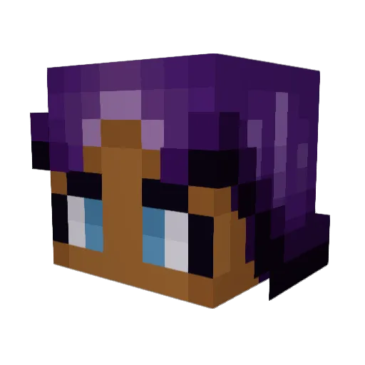 PinkKittiez Minecraft avatar head, 3D render