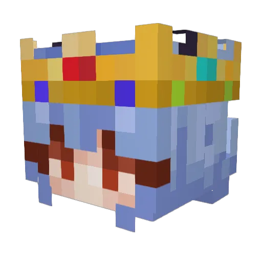 PinkLemon112 Minecraft avatar head, 3D render