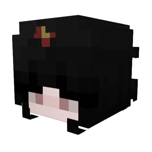 PinkLinx Minecraft avatar head, 3D render