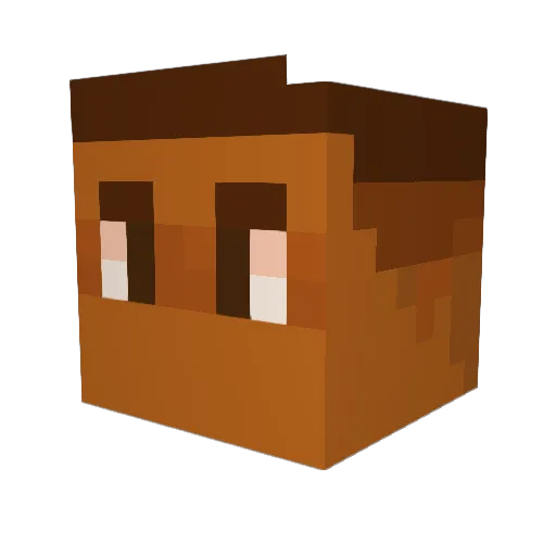 PinkMenace15 Minecraft avatar head, 3D render