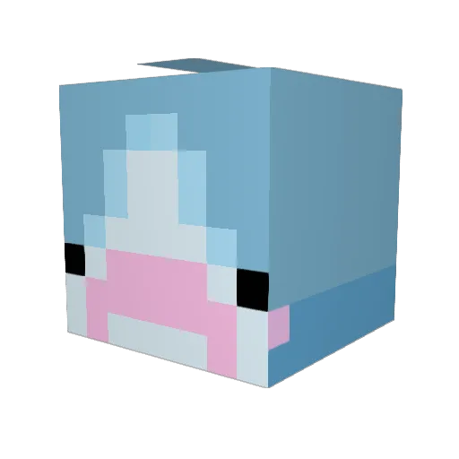 PinkNinja22 Minecraft avatar head, 3D render