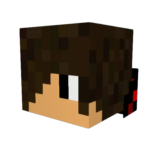 PinkPancake1 Minecraft avatar head, 3D render