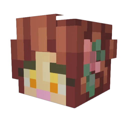 PinkPanda1993 Minecraft avatar head, 3D render