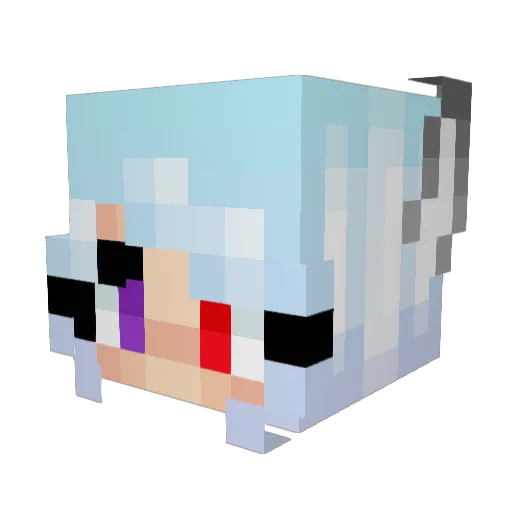 PinkPandaGirl2 Minecraft avatar head, 3D render