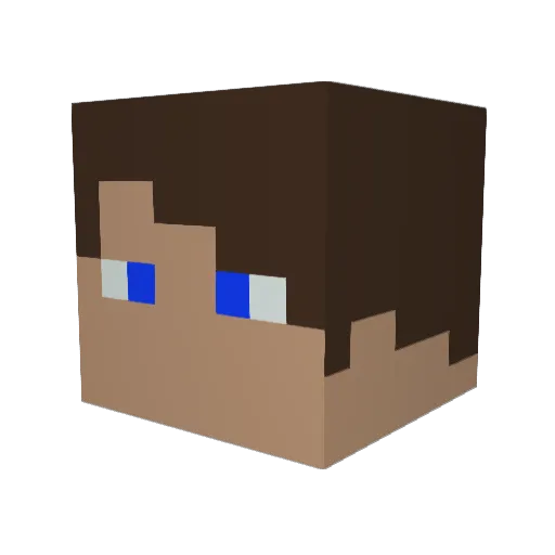 PinkPimpernel Minecraft avatar head, 3D render