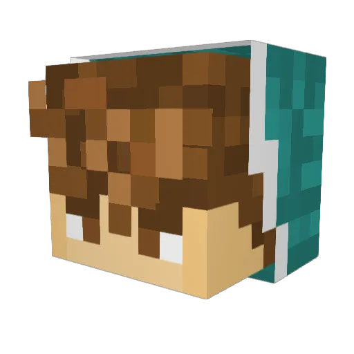 PinkPlum_ Minecraft avatar head, 3D render