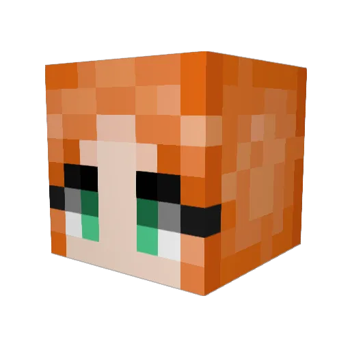 PinkPrincessK8 Minecraft avatar head, 3D render