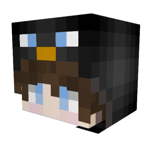 PinkRose1408 Minecraft avatar head, 3D render