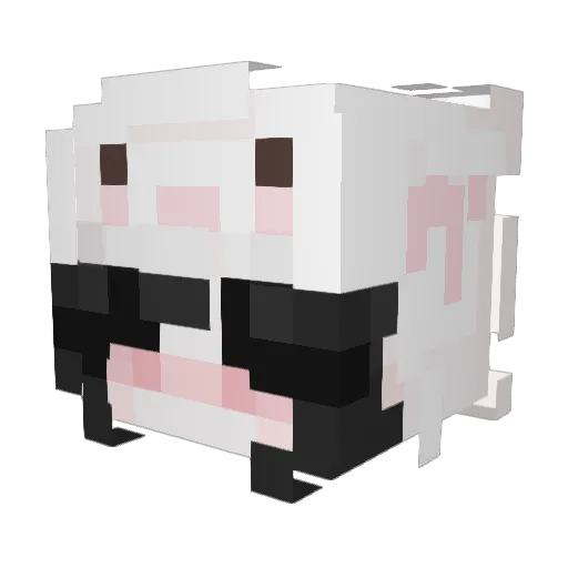 PinkSeaBunny Minecraft avatar head, 3D render