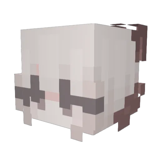 PinkSheep11 Minecraft avatar head, 3D render