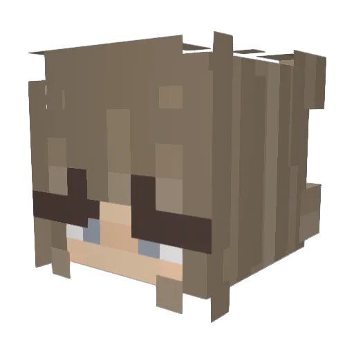 PinkSl1me Minecraft avatar head, 3D render