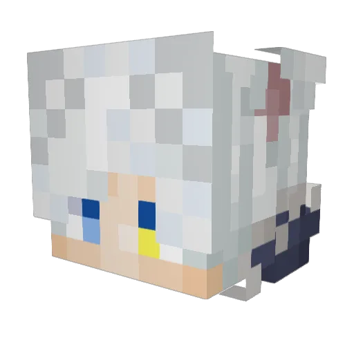 PinkSnxw Minecraft avatar head, 3D render