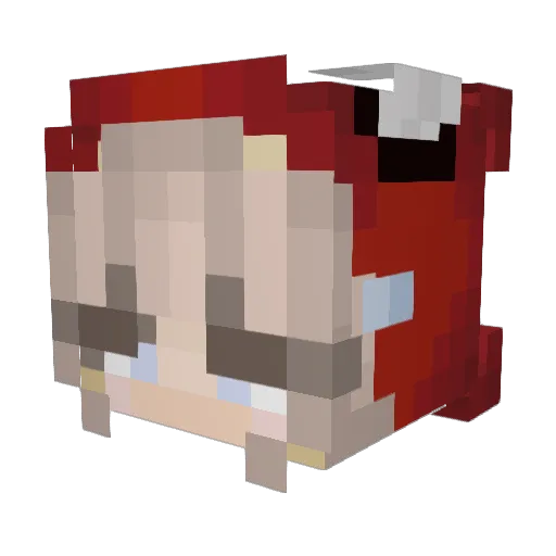 PinkSpiderGirl Minecraft avatar head, 3D render
