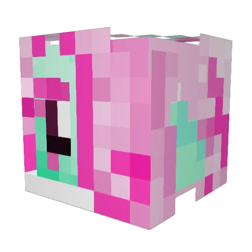 PinkSugarStar03 Minecraft avatar head, 3D render