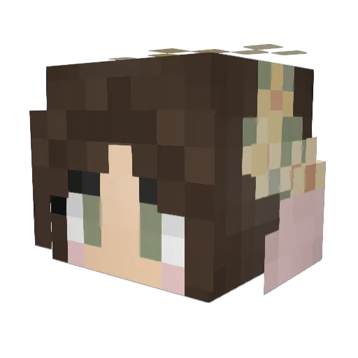 PinkSupervisor Minecraft avatar head, 3D render
